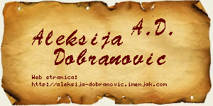 Aleksija Dobranović vizit kartica